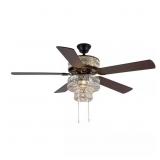 $131 Bohemian Pierced Metal 52" LED Fan