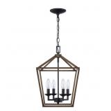 $109 Weyburn 4-Light Black Farmhouse Chandelier