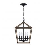 $109 Weyburn 4-Light Black Farmhouse Chandelier