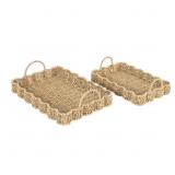 Woven Storage Tray, Seagrass, 11 in, 2-Pack