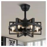 $116 Vintlume 18-in. Indoor Matte Black Fan