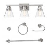 Romance 25.98 in. 3-Light Vanity - Nickel