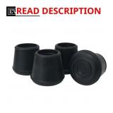 3/4 in. Black Rubber Leg Caps (4-Pack)