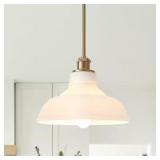 1 Lot 3-60-Watt 1-Light Dome Pendant with Cream Sh