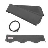 12 x 8 ft. Grey Fabric Awning Replacement