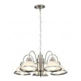 Hampton Bay 5-Light Glass Chandelier, Nickel