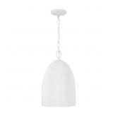 $318 Mallory 60W 1-Light Matte White Pendant Light
