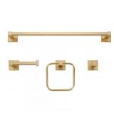Dakota 4-Piece Bath Hardware Set (Matte Brass)