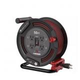 50 ft 14/3 Retractable Cord Reel Black