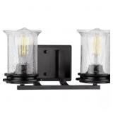 $174 Winslett 2-Light Matte Black Vanity Light