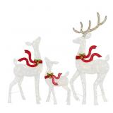3-Piece LED Deer Family Yard Decoration