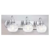Hukoro 24 in. 3-Light Vanity Light, Nickel Finish