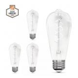 ST19 Dimmable LED Filament Bulbs (4-Pack)