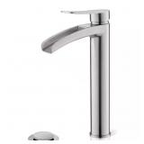 Brushed Nickel Vessel Sink Faucet, Modern