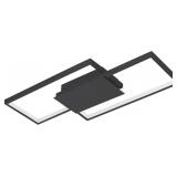 $160 EGLO 18W LED Ceiling/Wall Light, Matte Black