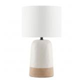 20 in. Grey Table Lamp with Ceramic Base