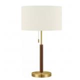 Hampton Bay Truman 24.5 in. Walnut Lamp