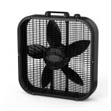 20 in. Black Box Fan, 3 Speed, Energy Smart