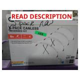 1 Lot of (2) Pack Canless Recessed Kit
