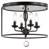 $123 Jonathan Y Alma 16" LED Flush Mount, Bronze