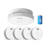 Photoelectric Smoke Alarm, 10Y Battery, 8 Pack
