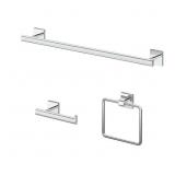 3-Piece Bath Set with 18 in. Towel Bar, Chrome