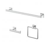 3-Piece Bath Set with 18 in. Towel Bar, Chrome
