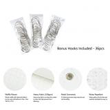 White Waffle Tub Curtain, 36-Hook Set