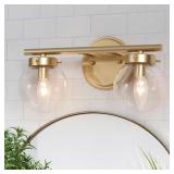 Modern Light Gold Vanity Light 14.2W 2-Light