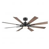 $250 60 in. Oak 8-Blade Fan with LED Remote