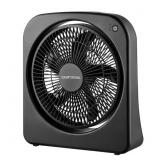 9 in. 3-Speed Dual Power Desk Fan, Black