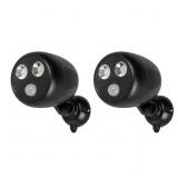 1 Lot of (2) 120  Black Motion LED Flood Light (2-