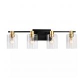 $108 Gold 4-Light Bathroom Vanity Light