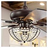 $224 Joanna 52 in. Oil Rubbed Bronze LED Fan