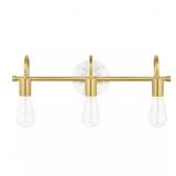 Hampton Bay Hensley 21 in. 3-Light Gold and Faux M