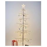 Lightshare 6 ft Snowy Fir Tree, 144 LED Lights