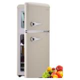Retro Fridge with Freezer 3.5 Cu.Ft Cream