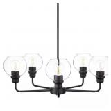 Florabelle 5-Light Matte Black Shades