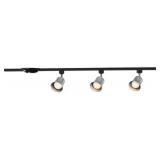 1 Lot 2-4 ft Brushed Nickel LED Track Kit 3-Light