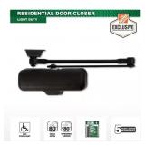 Light-Duty Matte Black Residential Door Closer