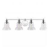 $338 Manhattan Vintage Metal/Glass Vanity Light