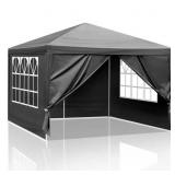 10 ft x 10 ft Black Outdoor Tent with 4 Walls