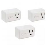 15-Amp Indoor Smart Wi-Fi Outlet Plug (3-Pack)