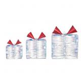 Iridescent Twist LED Gift Boxes Yard Decor