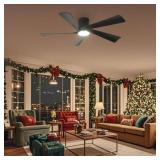 $132 52 in Smart Indoor Black Ceiling Fan with LED