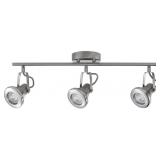 3-Light Track Brushed Steel w/ Chrome