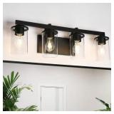 $159 Modern 28 in. 4-Light Black Vanity Light
