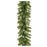 $191 National Tree 9 ft Norwood Fir Garland LEDs