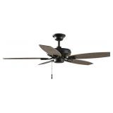 $109 Hampton Bay North Pond 52in Matte Black Fan