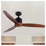 $167 52 in. Solid Wood Ceiling Fan, DC Remote